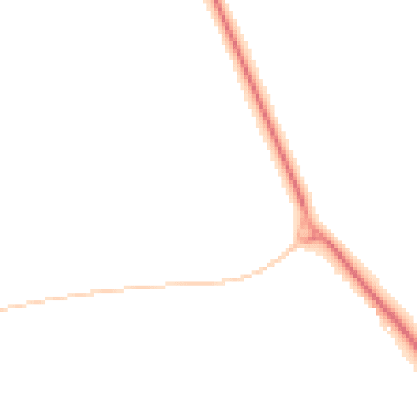 Night-time road noise heatmap for DT4 0EQ