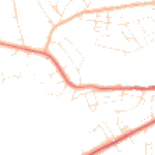 Daytime road noise heatmap for DT4 0NJ