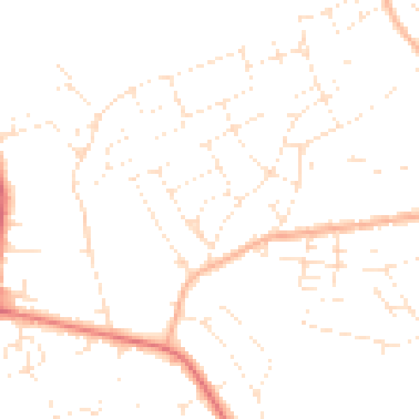 Daytime road noise heatmap for DT4 0NS