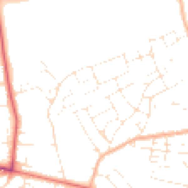 Daytime road noise heatmap for DT4 0PU