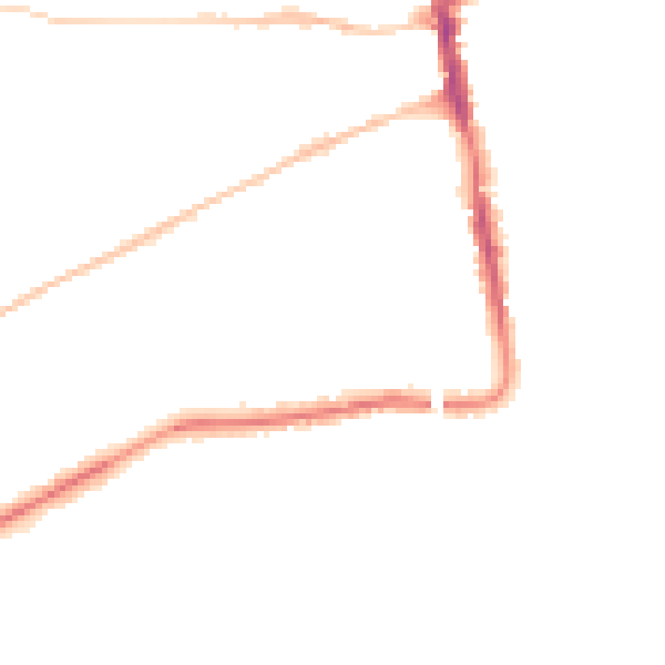 Night-time road noise heatmap for DT4 0SB