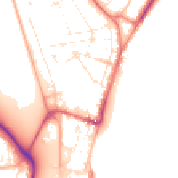 Daytime road noise heatmap for DT4 7HX