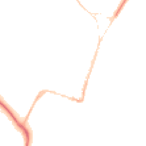 Night-time road noise heatmap for DT4 7HX