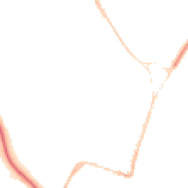 Night-time road noise heatmap for DT4 7JN