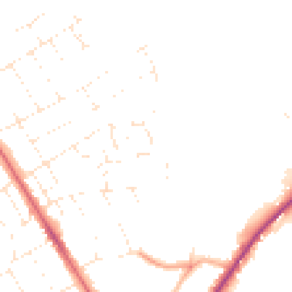 Daytime road noise heatmap for DT4 7UE