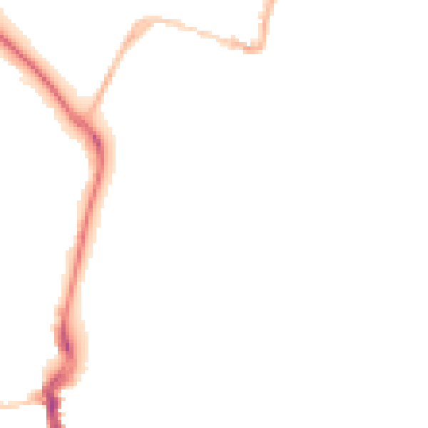 Night-time road noise heatmap for DT4 8EW