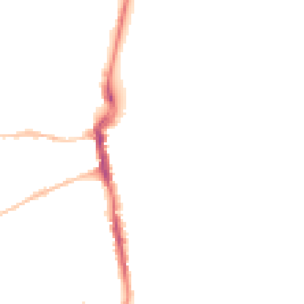 Night-time road noise heatmap for DT4 8JN