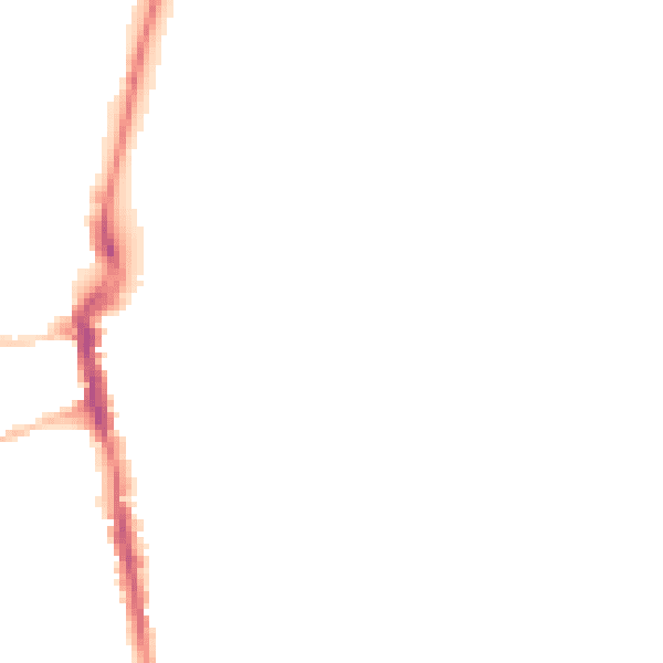 Night-time road noise heatmap for DT4 8JP