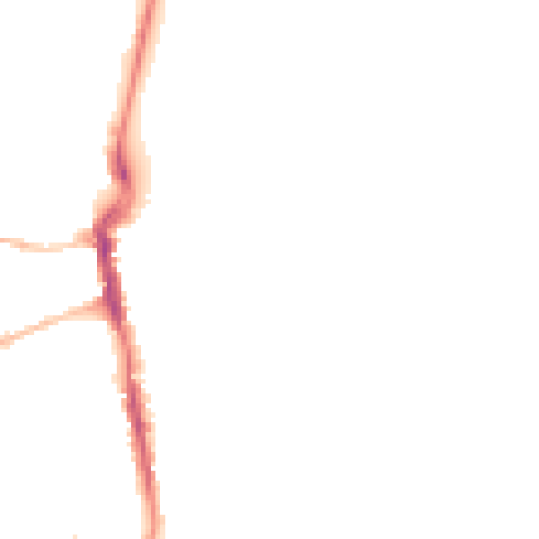 Night-time road noise heatmap for DT4 8JY