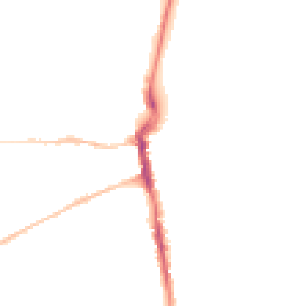 Night-time road noise heatmap for DT4 8LA