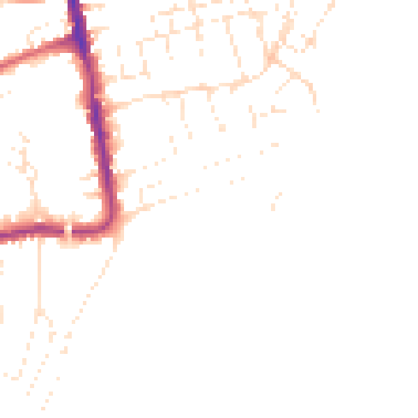 Daytime road noise heatmap for DT4 8RU