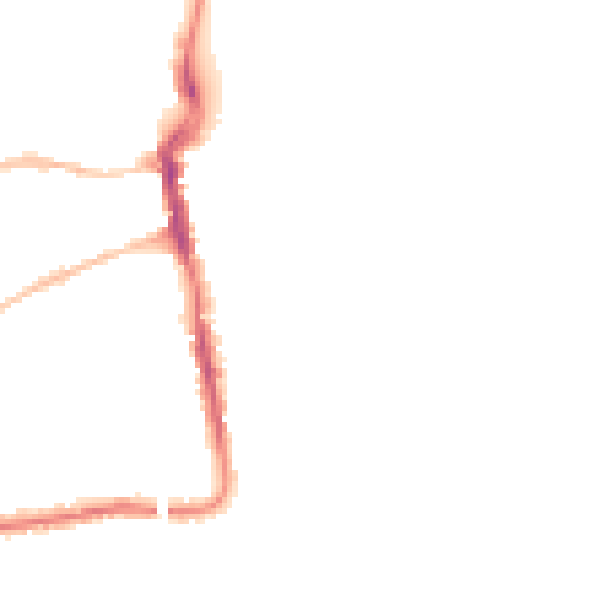 Night-time road noise heatmap for DT4 8SJ