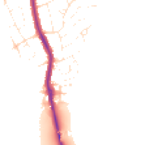 Daytime road noise heatmap for DT4 9AZ