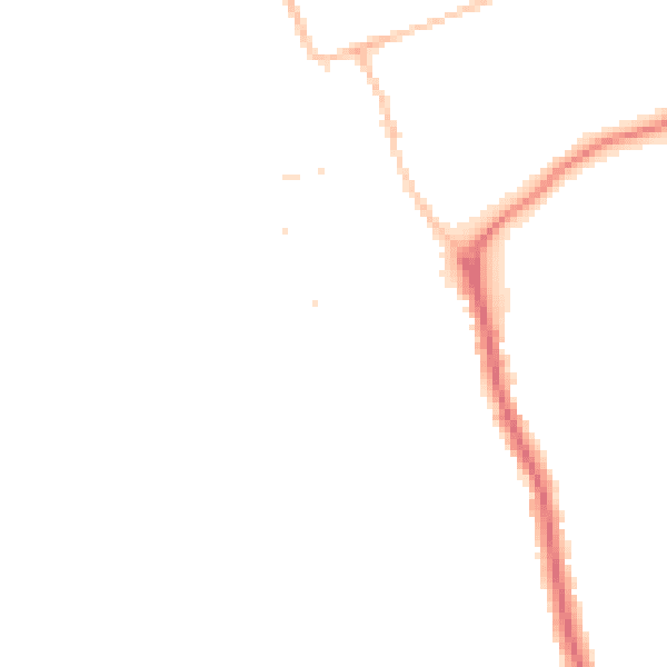 Night-time road noise heatmap for DT4 9NX