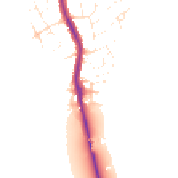 Daytime road noise heatmap for DT4 9XT