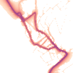 Daytime road noise heatmap for DT5 1AE