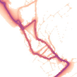 Daytime road noise heatmap for DT5 1AQ