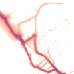 Daytime road noise heatmap for DT5 1AU