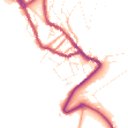 Daytime road noise heatmap for DT5 1JL