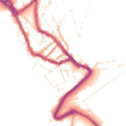 Daytime road noise heatmap for DT5 1JQ