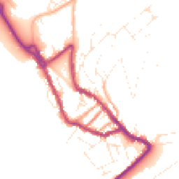 Daytime road noise heatmap for DT5 1NN