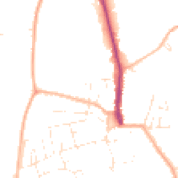 Daytime road noise heatmap for DT5 2AJ