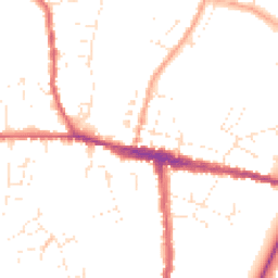 Daytime road noise heatmap for DT6 3AA