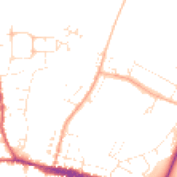 Daytime road noise heatmap for DT6 3AG