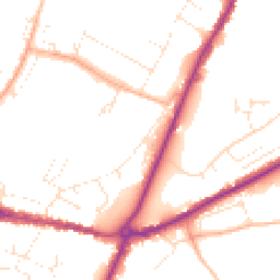 Daytime road noise heatmap for DT6 3BJ