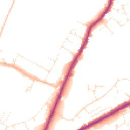 Daytime road noise heatmap for DT6 3BP