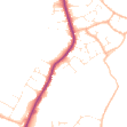 Daytime road noise heatmap for DT6 3BU