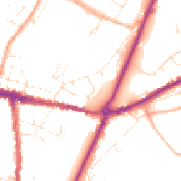 Daytime road noise heatmap for DT6 3BX