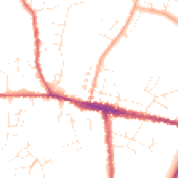 Daytime road noise heatmap for DT6 3EY