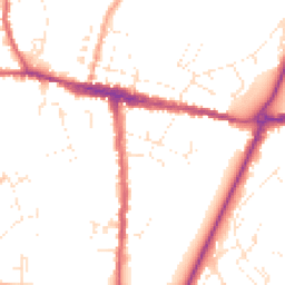 Daytime road noise heatmap for DT6 3PP