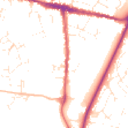 Daytime road noise heatmap for DT6 3PQ