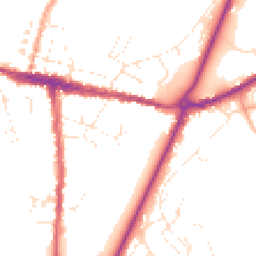 Daytime road noise heatmap for DT6 3PR