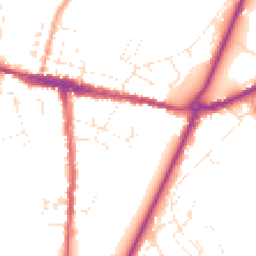 Daytime road noise heatmap for DT6 3QA