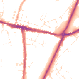 Daytime road noise heatmap for DT6 3QE