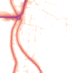 Daytime road noise heatmap for DT6 4JU