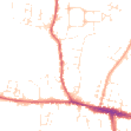 Daytime road noise heatmap for DT6 5EW