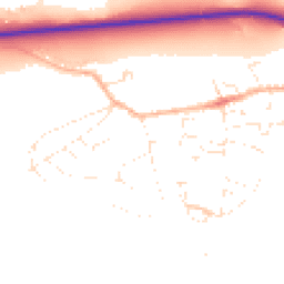 Daytime road noise heatmap for DT6 6AZ
