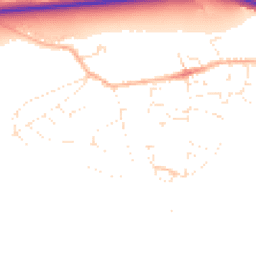 Daytime road noise heatmap for DT6 6BB