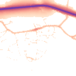 Daytime road noise heatmap for DT6 6LJ