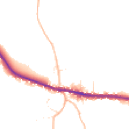 Daytime road noise heatmap for DT6 6LQ