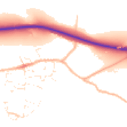 Daytime road noise heatmap for DT6 6LT