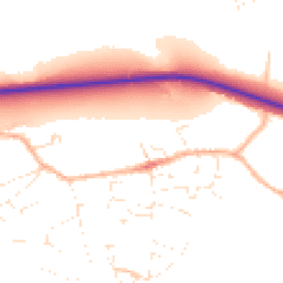 Daytime road noise heatmap for DT6 6PS