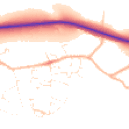 Daytime road noise heatmap for DT6 6QQ