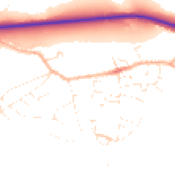 Daytime road noise heatmap for DT6 6RZ