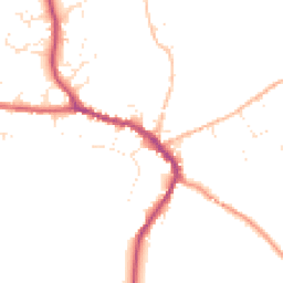 Daytime road noise heatmap for DT8 3AS