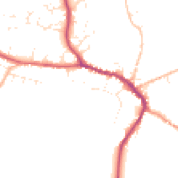 Daytime road noise heatmap for DT8 3BD